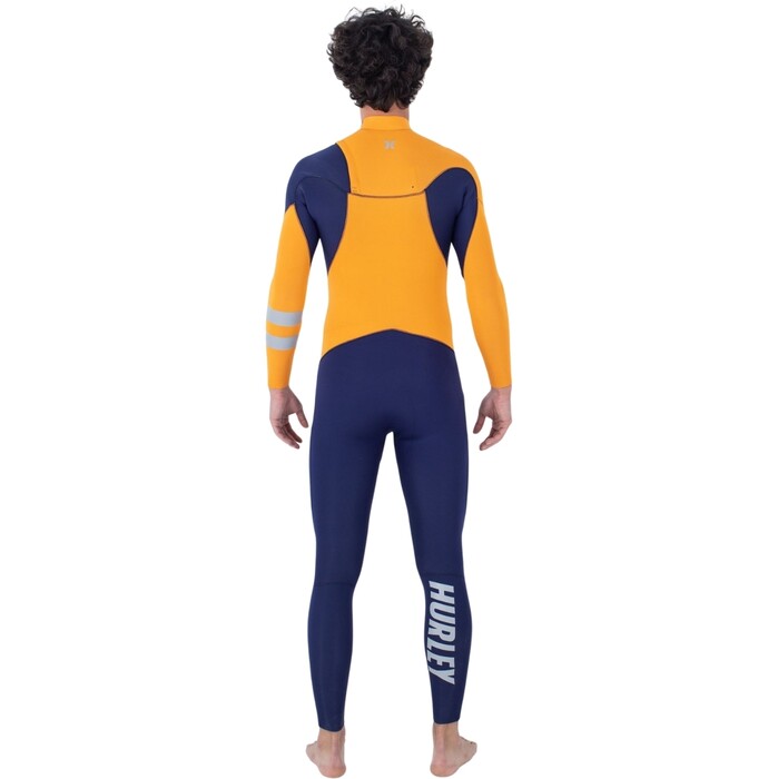 2024 Hurley Mens Advant 4/3mm Chest Zip Wetsuit MFS0013403 - Flag Blue